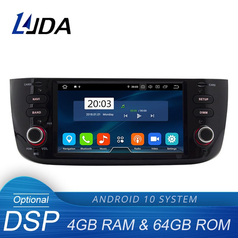 LJDA ȵ̵ 10.0  Ƽ̵ ÷̾ Fiat Abarth Punto EVO Linea 2012-2015  GPS ׷ Octa ھ Headunit Autoaudio